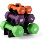 Neopreen Halterset met Rek voor Krachttraining en Fitness