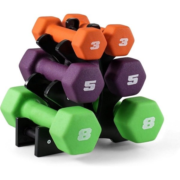 Neopreen Halterset met Rek voor Krachttraining en Fitness
