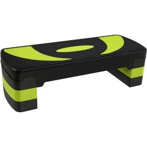 Norvia Aerobic Step - Fitness Stepper - Stepbank - 10 / 15 / 20 cm Hoog - Antislip - Groen/Zwart - Kracht, Cardio, Core Training