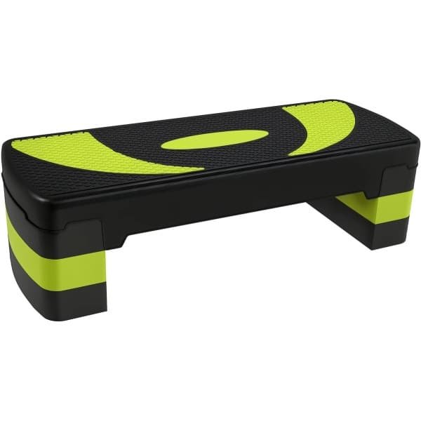 Norvia Aerobic Step - Fitness Stepper - Stepbank - 10 / 15 / 20 cm Hoog - Antislip - Groen/Zwart - Kracht, Cardio, Core Training