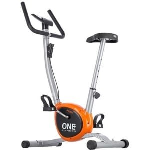 ONE FITNESS RW3011 - Hometrainer - Mechanische Weerstand - Zilver/Oranje