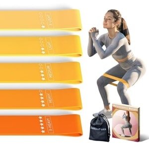 Oefenbanden voor Thuis Fitness en Training - Set van 5 Weerstandsbanden voor Krachttraining en Stretching