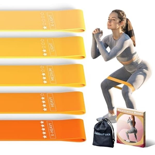 Oefenbanden voor Thuis Fitness en Training - Set van 5 Weerstandsbanden voor Krachttraining en Stretching
