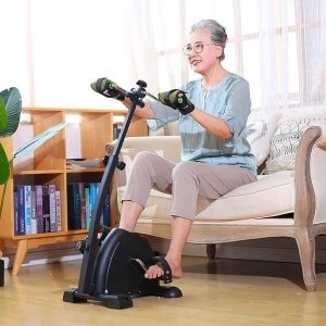 Oefenfiets Mini Hometrainer voor Arm & Been - Revalidatie Fitnessapparaat met LCD Display