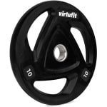 Olympische Halterschijf - Gietijzeren Schijf - Krachttraining Thuis - Rubberen Coating - 50 mm - Zwart