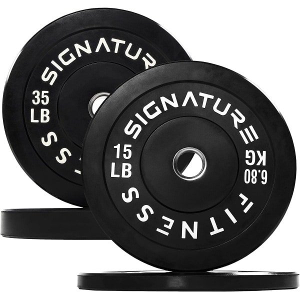 Olympische Halterschijven - Bumperplaten Krachttraining - Gewichtheffen Thuis - Duurzaam Rubber Materiaal - 5 cm Opening - Zwart
