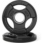 Olympische Halterschijven - Gegoten Gewichtsplaten - Krachttraining Thuissport - Rubberen Coating Gietijzer - 2 inch - Zwart