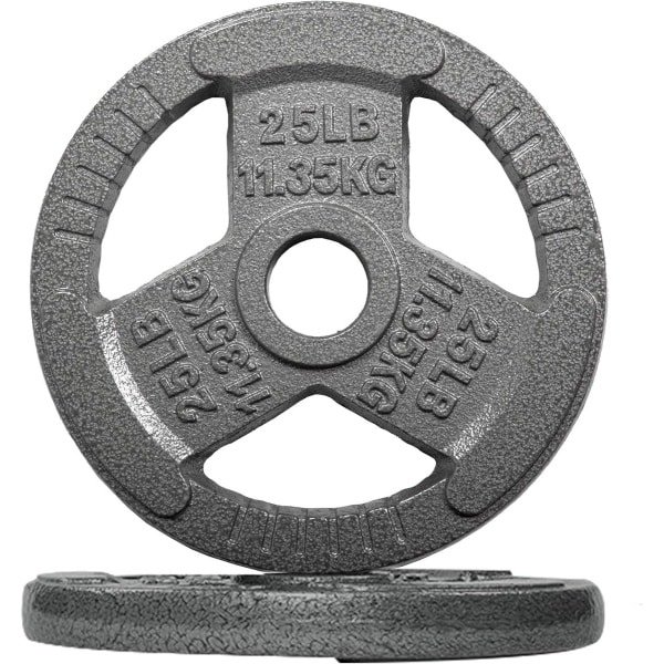 Olympische Halterschijven - Gewichtsschijven Krachttraining - Thuis Fitness - Gietijzer Robuust Ontwerp - 51 cm Opening - Grijs