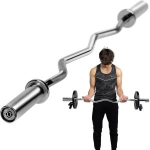 Olympische Krulstang 47 inch met Nylon Bussen voor Krachttraining