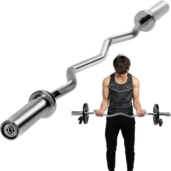 Olympische Krulstang 47 inch met Nylon Bussen voor Krachttraining