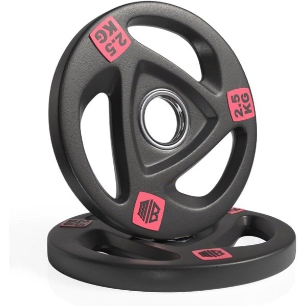 Olympische halterschijven van ijzer 30mm 50mm met handgreep voor krachttraining 2,5kg 5kg 10kg 15kg 20kg
