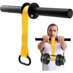 Onderarm Versterker - Polsroller Trainer - Krachttraining Armen - Verstelbare Nylon Band - 110-130cm Band - Geel Zwart