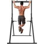Optrekstang Power Tower - Dip Station Home Gym - Krachttraining Thuis - Opvouwbaar Ontwerp - Verstelbaar 1.75-2.3m - Zwart