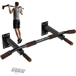 Optrekstang Wandmontage - Krachtstation Diprek - Thuis Krachttraining - Versterkte Stabiliteit - 200 kg Belastbaar - Zwart