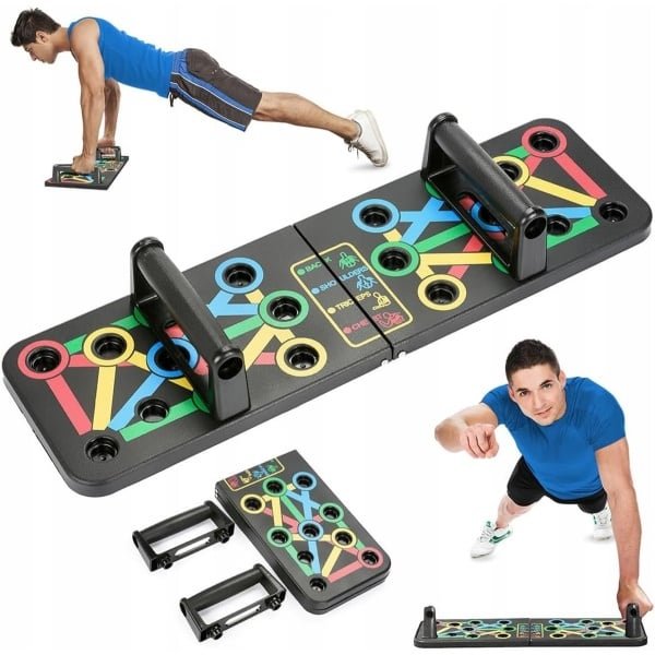 Opvouwbaar Push-up Board met Handgrepen voor Full-Body Krachttraining Thuis