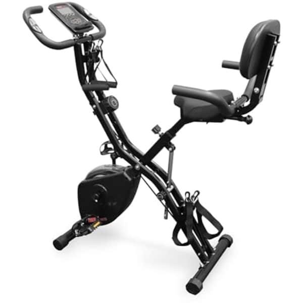 Opvouwbare 4-in-1 hometrainer voor binnen met 16 niveaus van magnetische weerstand