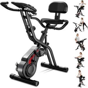 Opvouwbare Hometrainer - Indoor Fiets - Thuis Fitness - 5-in-1 Functies - 136 kg Belastbaar - Zwart