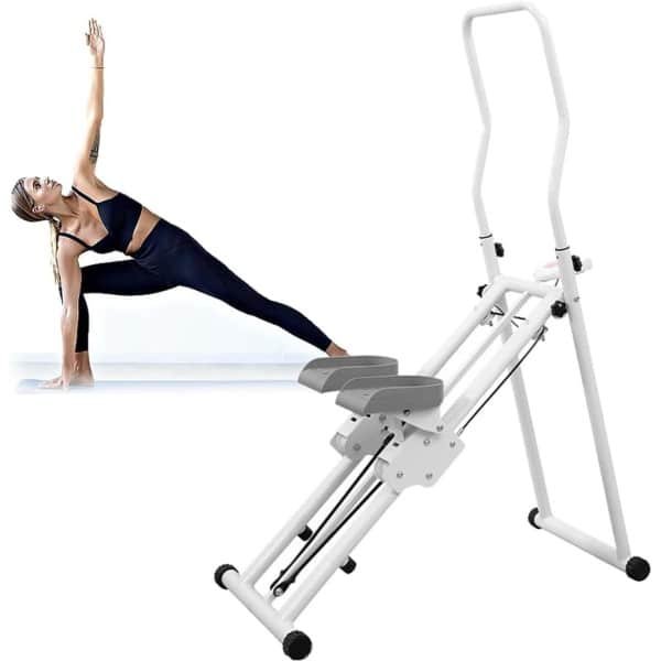 Opvouwbare Klimmer - Thuis Trainer - Cardio Kracht - Verstelbaar Stappenbereik - 88x56x134cm - Wit
