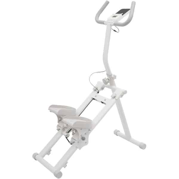 Opvouwbare Stepper - Cardio Trainer - Gewrichtsvriendelijk Trainen - Met Stuur - 85x37x114cm - Wit
