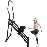 Opvouwbare Trapstepper - Cardio Machine - Full Body Workout - LCD Monitor - 88x56x134 cm - Zwart