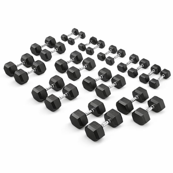 PH Fitness Hexa Dumbbell Voordeelset 2,5KG t/m 30KG - Kwalitatieve Hexagon Dumbbells - Gewichten voor CrossFit en Krachttraining - Hexa Dumbells