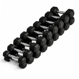 PH Fitness Hexa Dumbbell Voordeelset 2KG t/m 20KG [STAPPEN VAN 2KG] - Zeshoekige Dumbells van Hoge Kwaliteit - Gewichten voor CrossFit en Krachttraining - Hexagon Dumbbells