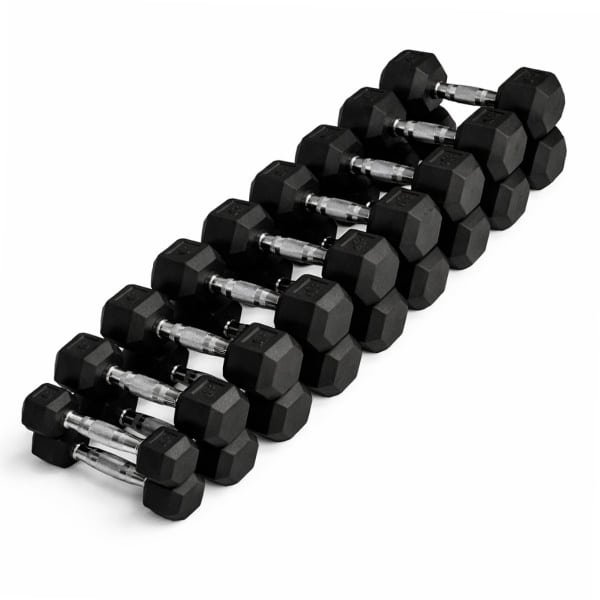 PH Fitness Hexa Dumbbell Voordeelset 2KG t/m 20KG [STAPPEN VAN 2KG] - Zeshoekige Dumbells van Hoge Kwaliteit - Gewichten voor CrossFit en Krachttraining - Hexagon Dumbbells