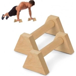 Parallettes Houten Push-up Bars voor Krachttraining en Gymnastiek | Antislip Workout Stangen