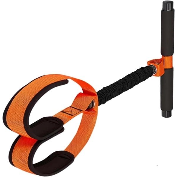 Pedaal Weerstandsapparaat - Elastische Stretchband Thuisfitness - Thuis Krachttraining - Antislip Voetpedalen - 62 cm - Oranje