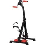 Pedaaltrainer Verstelbaar - Mini Hometrainer - Arm en Been Training - LCD Scherm - 56x56x97 cm - Zwart Rood