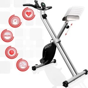 Physionics Hometrainer - Spinningfiets - Fiets - Opvouwbaar - Belastbaar tot 120 kg