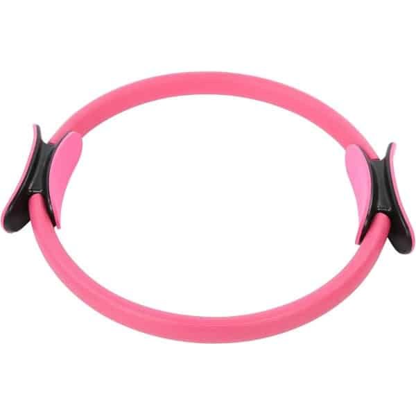 Pilates Oefeningscirkel met Dubbele Handgreep - Fitnessring voor Yoga, Pilates en Krachttraining - Dijspier Trainingsapparaat (Roze)