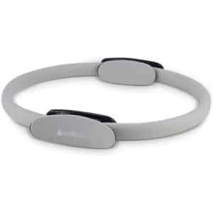 Pilates Ring - Magische Cirkel Yoga - Beentrainer Krachttraining - Inclusief Draagtas - 38 cm Diameter - Grijs