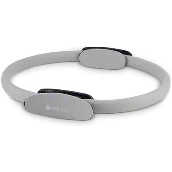 Pilates Ring - Magische Cirkel Yoga - Beentrainer Krachttraining - Inclusief Draagtas - 38 cm Diameter - Grijs
