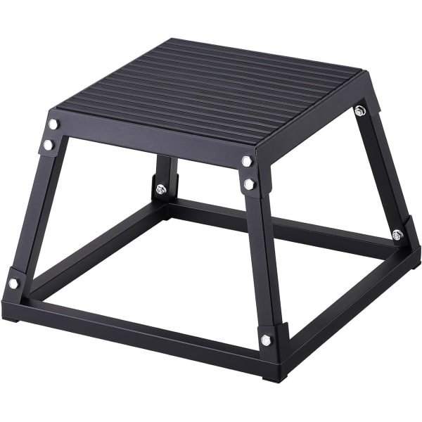 Plyometrische Springbox - Fitness Platform - Krachttraining Thuis - Antislip Oppervlak - 30 cm Hoog - Zwart