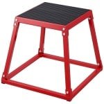 Plyometrische springbox - Springplatform fitness - Krachttraining thuis - Antislip oppervlak - 45 cm hoog - Rood