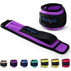 Pols Enkelgewichten - Verzwaarde Banden - Fitness Krachttraining - Verstelbare Klittenbandsluiting - 2 x 0.7 KG - Paars