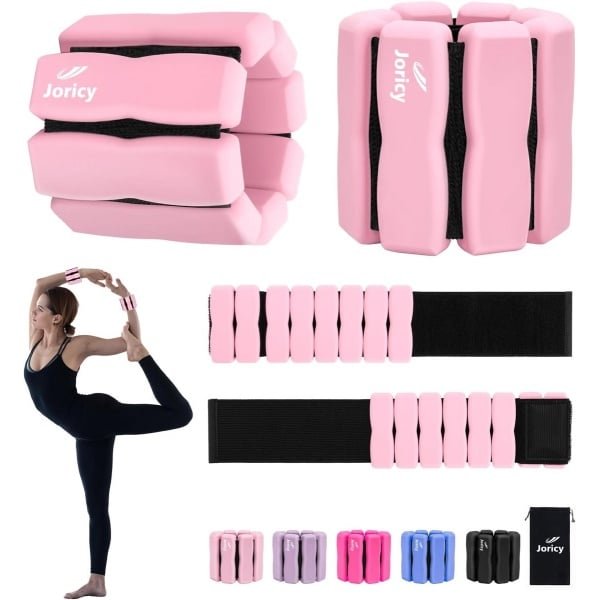 Pols- en enkelgewichten 1 lb x2 1 lb x2 2 lb x2 2 lb x2 - Verstelbare armbanden voor krachttraining, yoga, pilates en fitness