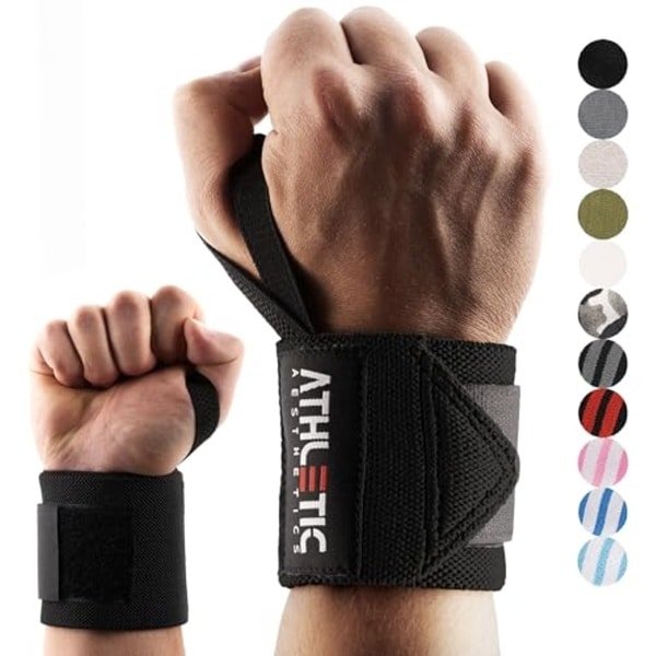 Polsbandages voor Fitness en Krachttraining - 45 cm - Polssteun met Oefengids (PDF)