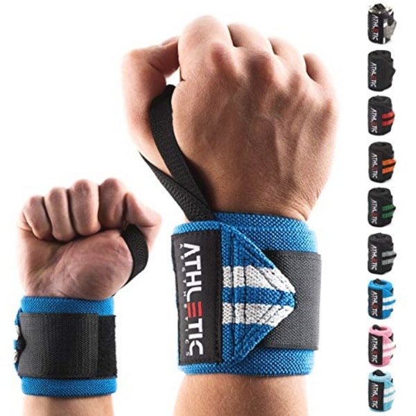 Polsbandages voor Krachttraining en Fitness - Set van 2 met Basisoefengids - 45 cm