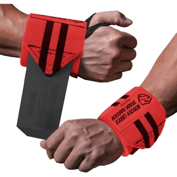 Polsbandages voor gewichtheffen met zware duimlus - Professionele kwaliteit voor krachttraining en crosstraining