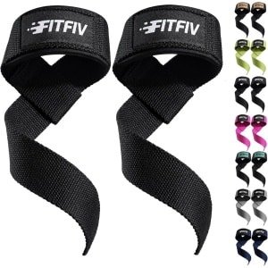 Polsbanden Gewichtheffen - Krachttraining Banden - Fitness Gym - Neopreen Polskussen - 52cm Lengte - Zwart