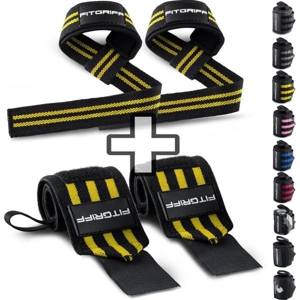 Polsbanden en Trekhulpen Set voor Krachttraining en Fitness