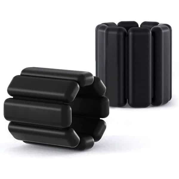 Polsgewichten 450 G - 2 Stuks - Enkelgewichten Ook Geschikt - Voor Yoga, Pilates, Wandelen, Balans- En Krachttraining - Fitness Armbanden - Zwart - Voor Dames En Heren - 30x7.4cm