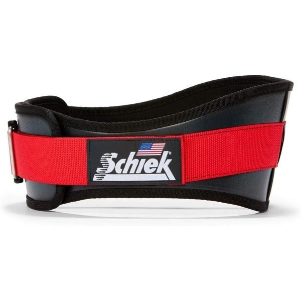 Power Lifting Riem - Gewichthefriem Fitness - Krachttraining Ondersteuning - Gepatenteerd Hoekontwerp - 6 Inch Breed - Rood