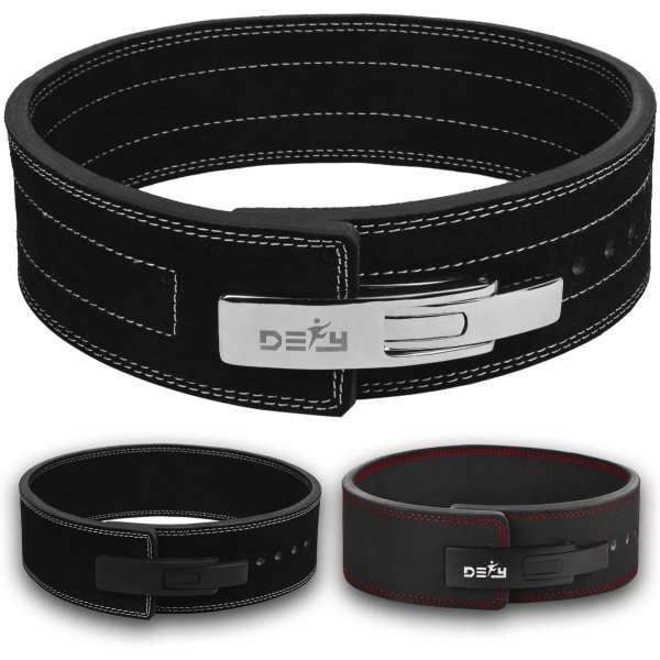 Power Lifting Riem - Hefboom Riem - Krachttraining Gym - Snelle Hefboom Sluiting - 10MM Dikte - Zwart