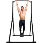Power Tower Krachtstation - Optrekstang Dipstation - Thuisfitness Krachttraining - Stabiele Driehoekige Structuur - 200 kg Draagvermogen - Zwart