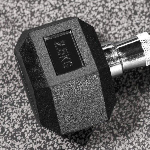 Professionele Rubberen Halters Set met Zeshoekige Kop voor Krachttraining Thuis en Sportschool
