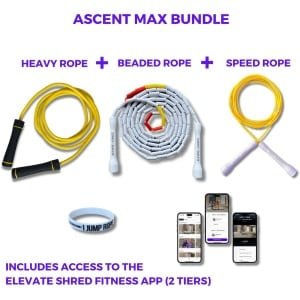 Professionele Springtouw Set Met Workout App (GEEL) - Elevate Rope - 3 x Verstelbare Jump Rope - Springtouwen voor Volwassenen - Speed, Beaded, Heavy Rope - Cardio, Kracht & Trucs - Binnen & Buiten - Springtouw Bundel