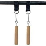 Pull Up Bal Grepen - Krachttrainer Onderarm - Onderarm Training - Niet Krakend Beukenhout - 45cm Lengte - Natuurlijk Hout